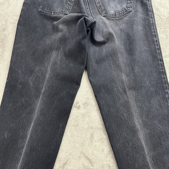Anchor Blue Baggy Jeans 28x31 Faded Black Loose Wide Leg Skater Grunge Y2K Fades - Picture 12 of 13